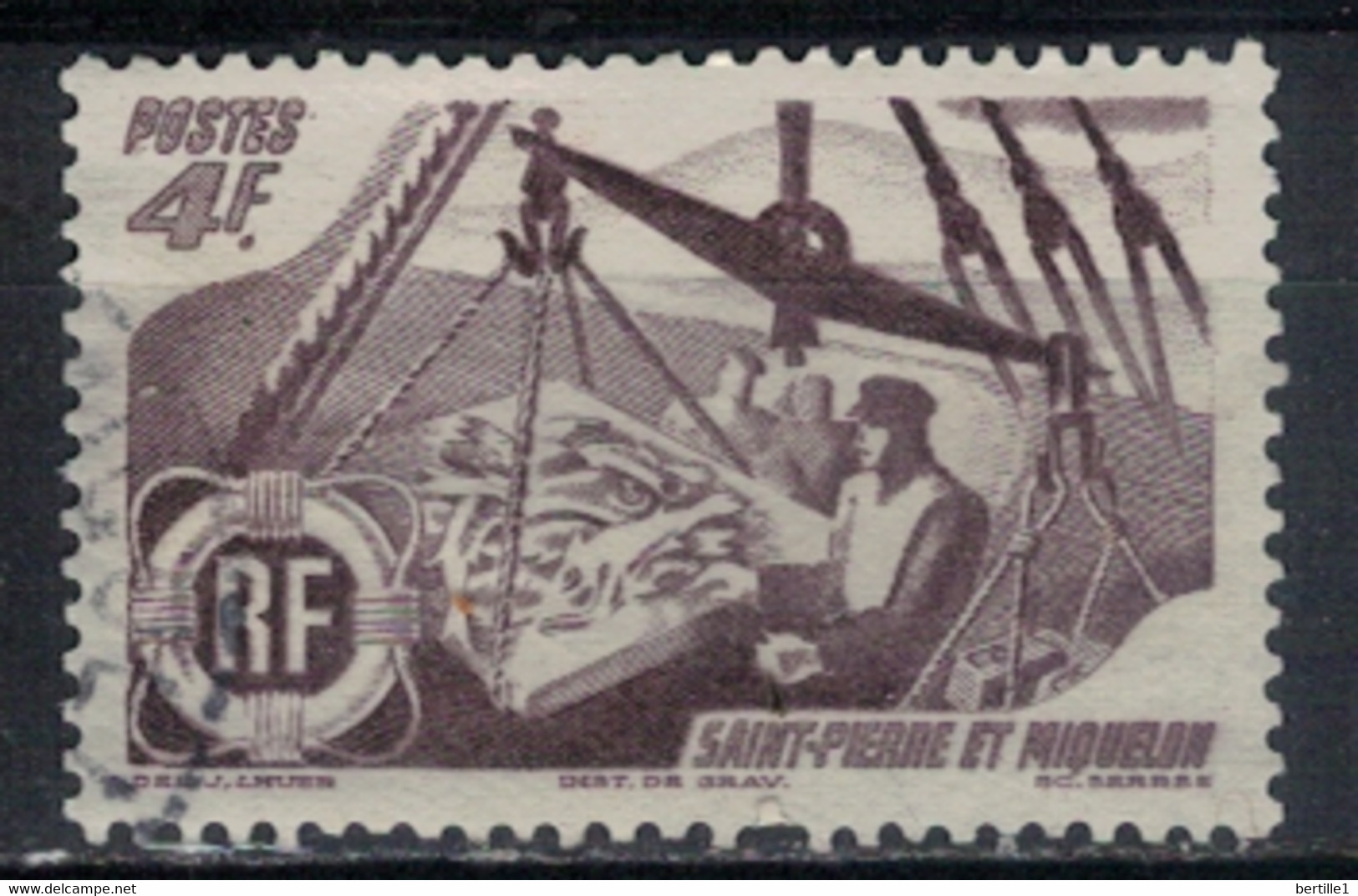 SAINT PIERRE ET MIQUELON             N°  YVERT 337 (1) OBLITERE     ( OB    06/ 18 ) - Used Stamps