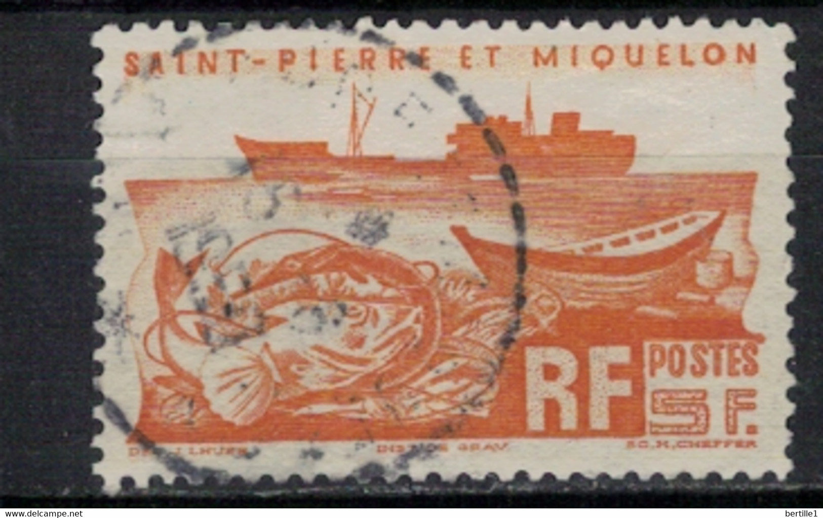 SAINT PIERRE ET MIQUELON             N°  YVERT 338 OBLITERE     ( OB    06/ 18 ) - Oblitérés