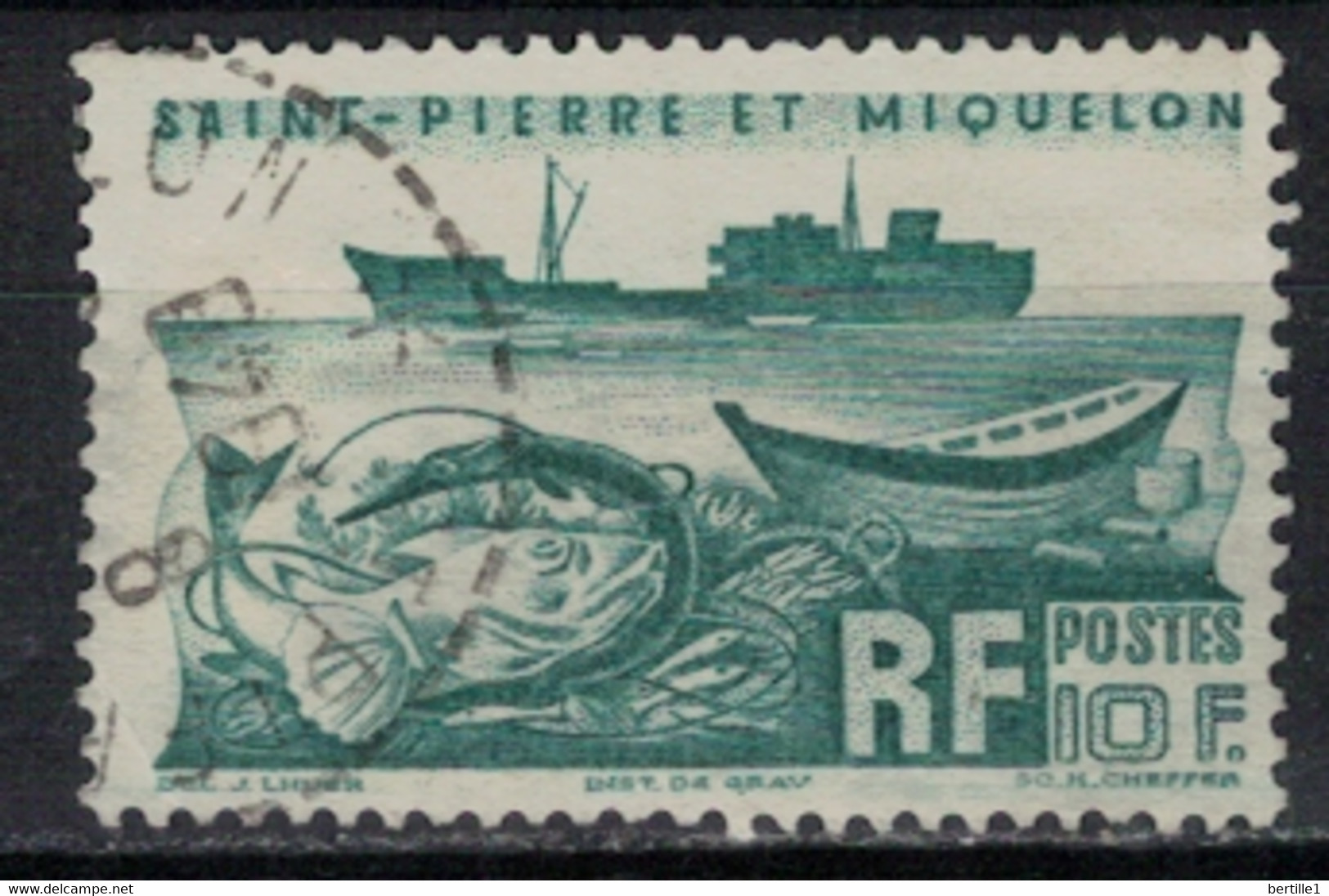 SAINT PIERRE ET MIQUELON             N°  YVERT 340  OBLITERE     ( OB    06/ 19 ) - Usati