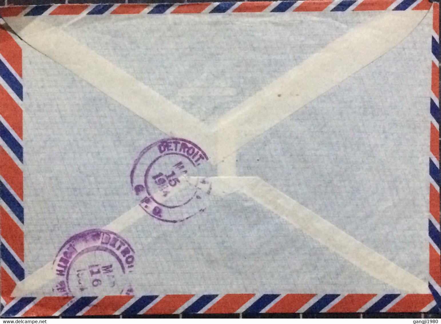 NORWAY 1954, PRIVATE COVER “EIDE” FIRM, USED TO USA,KING HARKON 4 STAMPS, REGISTER OSLO & DETROIT CITY CANCEL. - Lettres & Documents