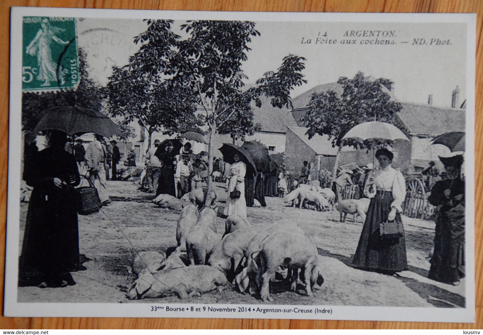 Argenton-sur-Creuse - 33e Bourse Cartes Postales Timbres - Foire Aux Cochons - Timbre & Cachet Commémoratifs - (n°25477) - Bourses & Salons De Collections