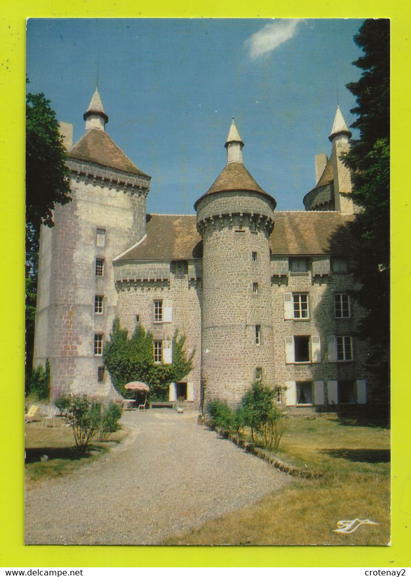 23 CHENERAILLES Château D'Estansannes Tour Carrée Du XIIème VOIR DOS Flamme De Guéret Et Timbre Europa En 1985 - Chenerailles