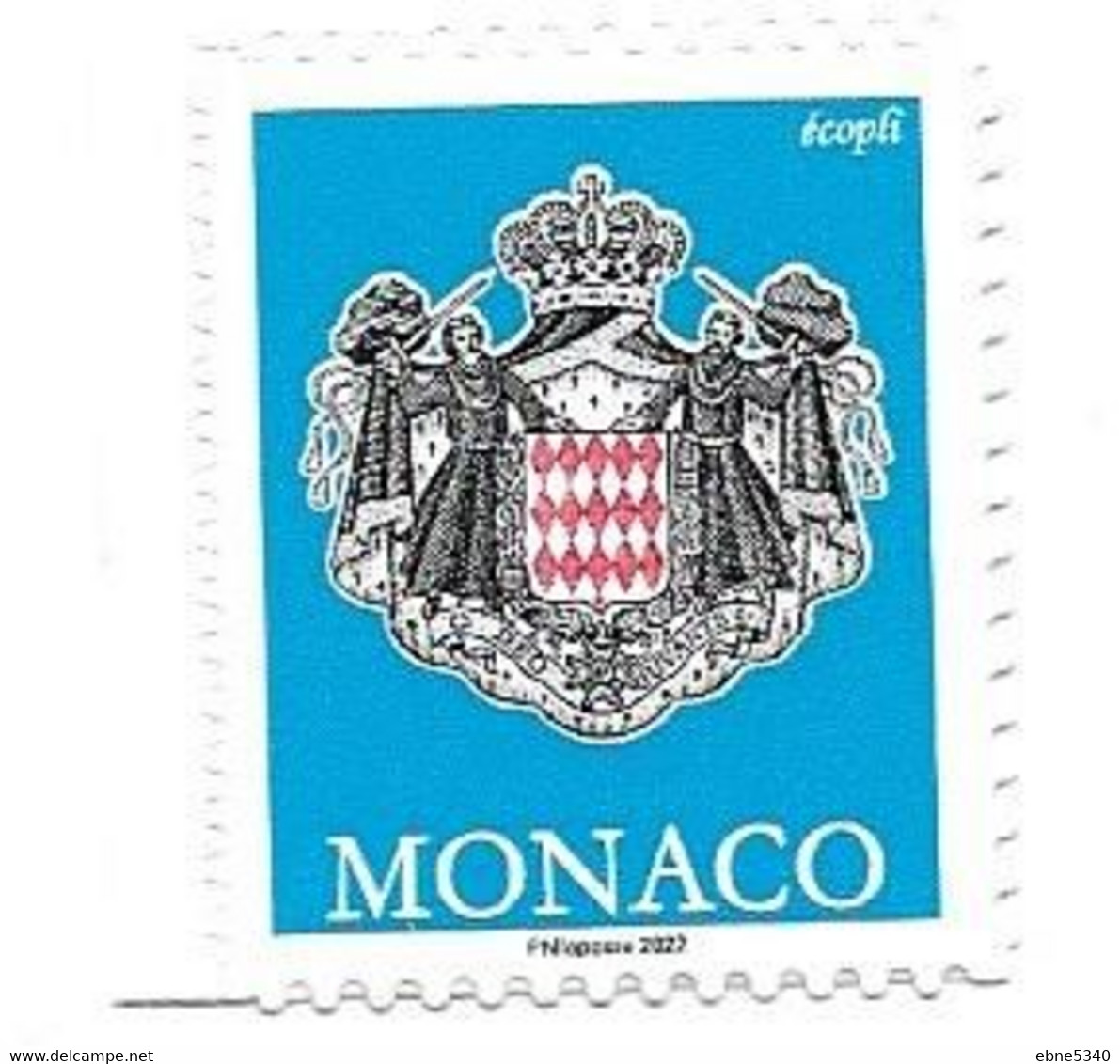 Timbre De Carnet 2022 Monaco Blason écopli Légende Philaposte 2022 - Carnets