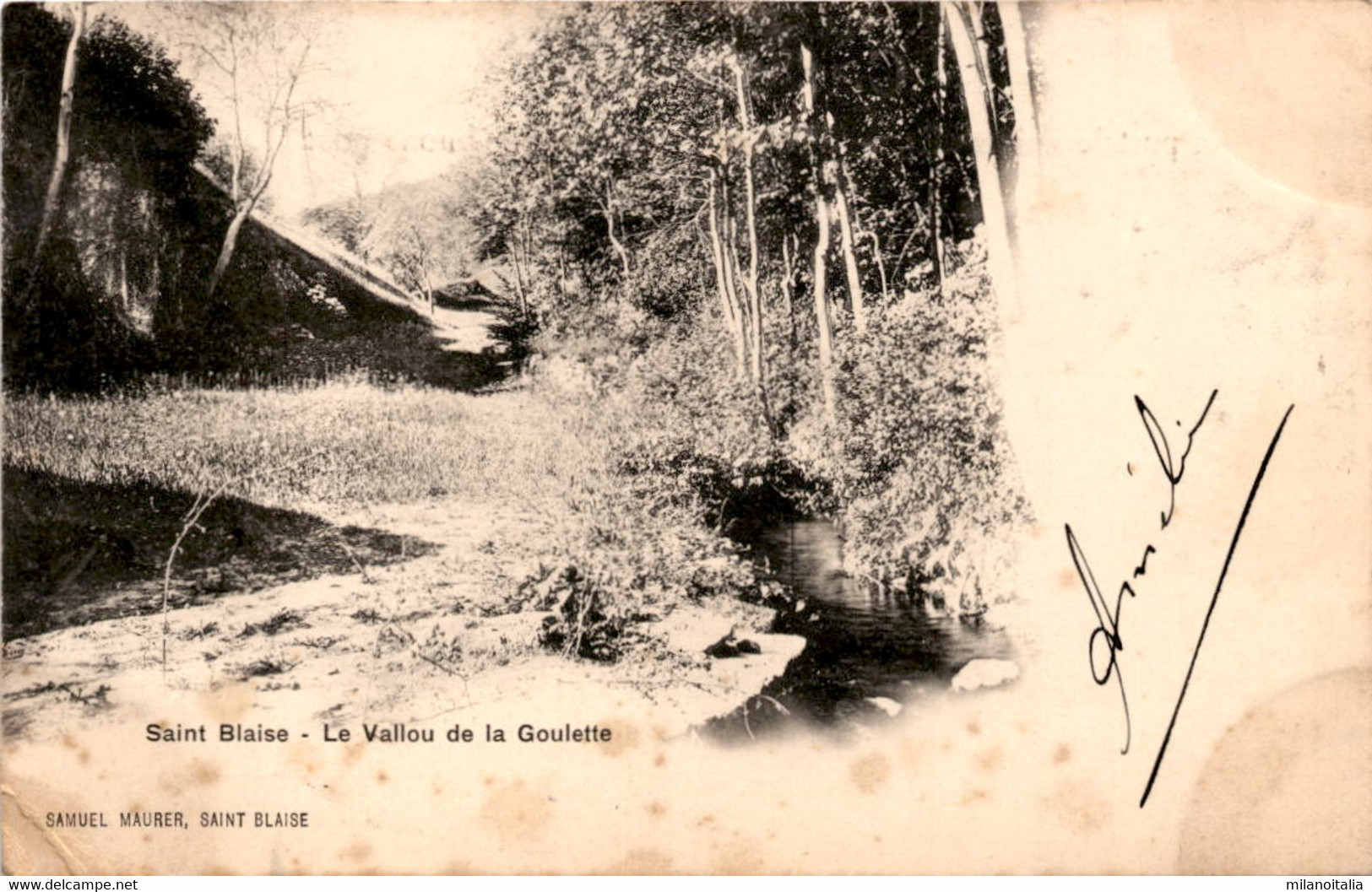 Saint-Blaise - Le Vallou De La Goulette * 2. 3. 1901 - Saint-Blaise