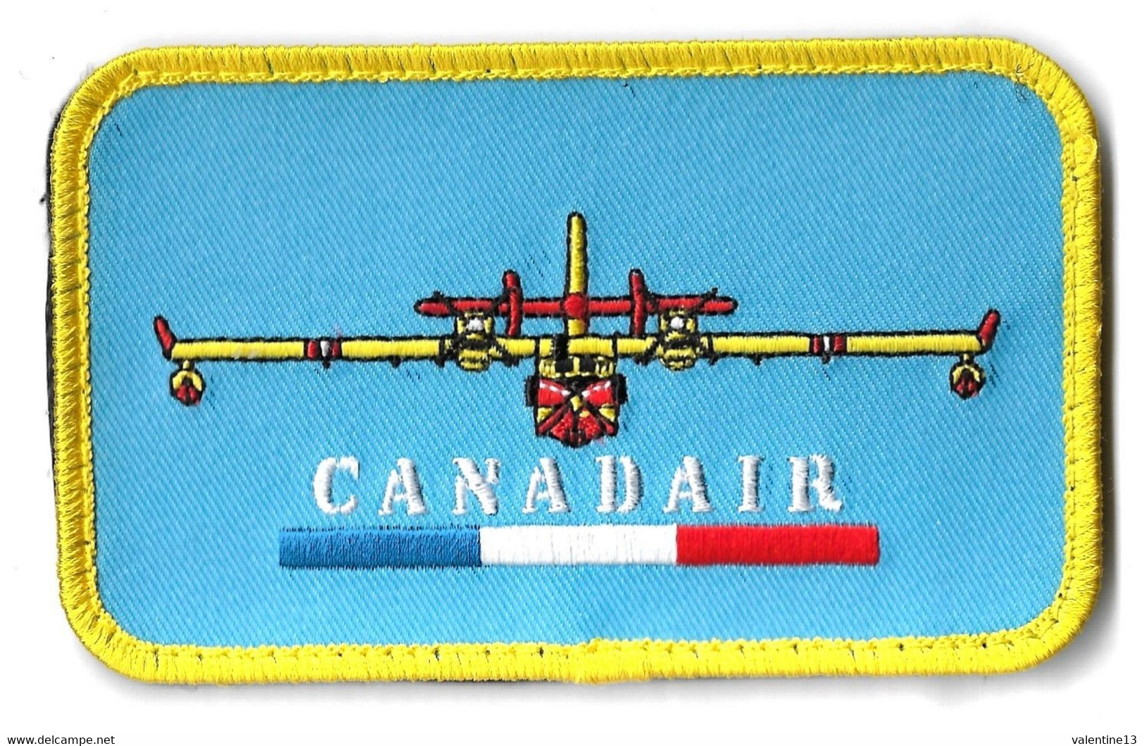 Ecusson Sécurité Civile CANADAIR CL 415  Bleu CIEL - Pompiers
