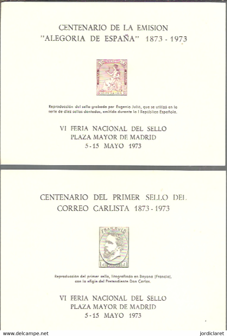 H.B  CENTENARIO DEL PRIMER SELLO DEL CORREO CARLISTA - Commemorative Panes
