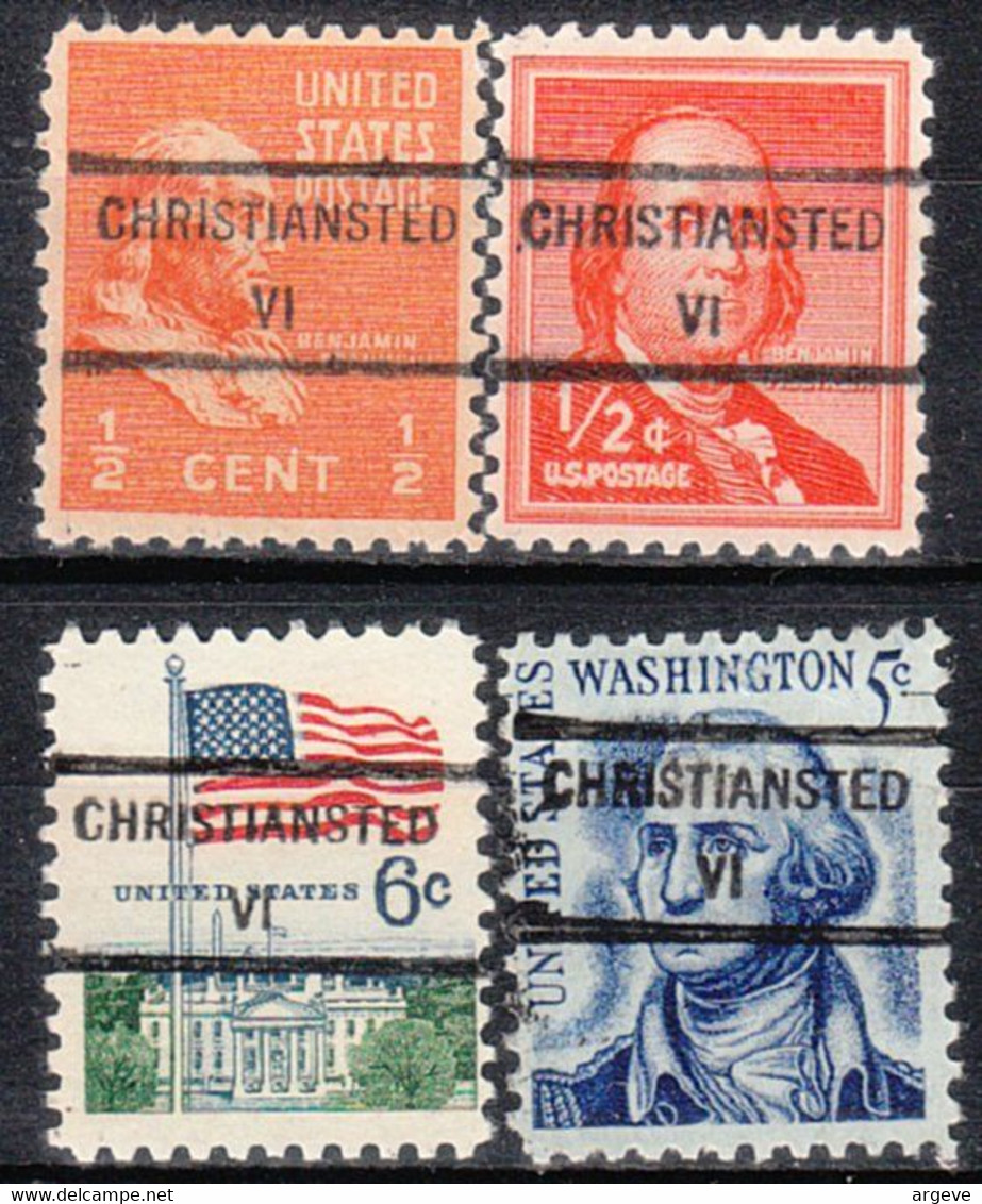 USA Precancel Vorausentwertungen Preo Locals Territories, Christiansted, VI 846, 4 Diff. - Precancels