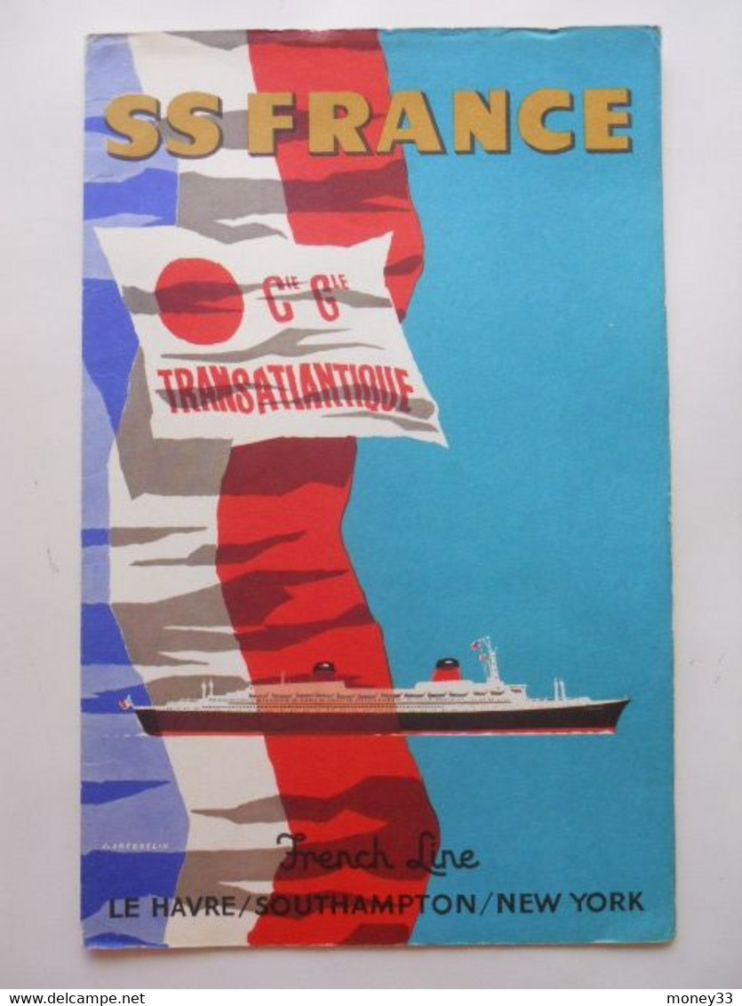 Plan En Coupe Du SS FRANCE Par Pierre Parreton Michel Lezla Illustration J. Jacquelin 1961 - Andere Pläne