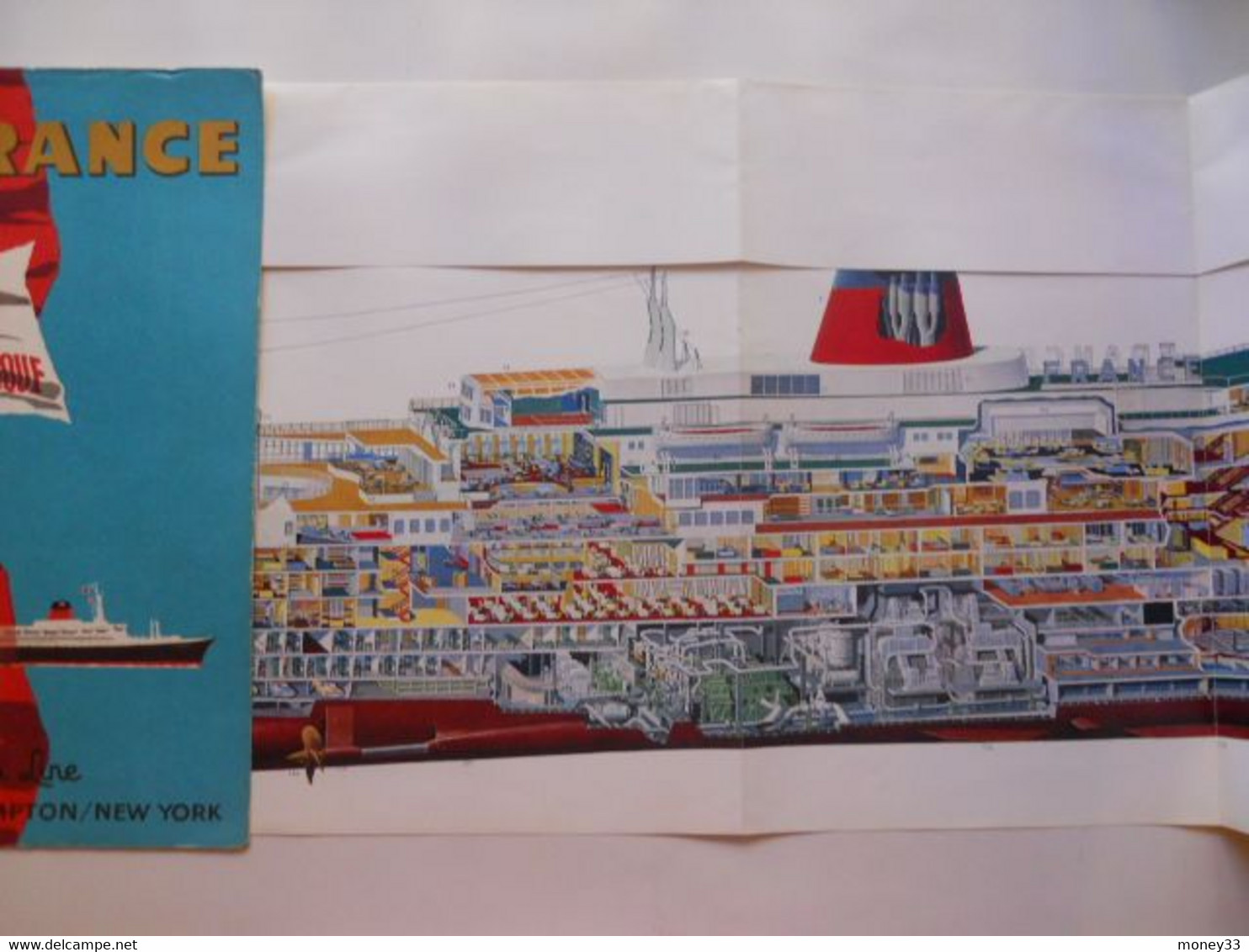 Plan En Coupe Du SS FRANCE Par Pierre Parreton Michel Lezla Illustration J. Jacquelin 1961 - Andere Pläne