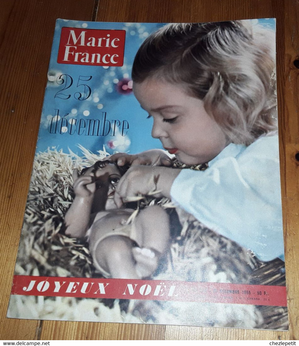 MARIE FRANCE N°574 Noël 1955 Mode Fashion French Women's Magazine - Mode