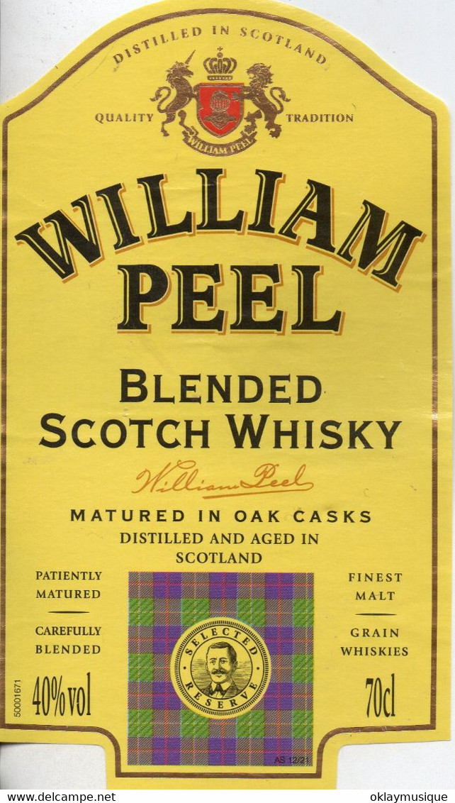 William Peel (70cl) - Whisky