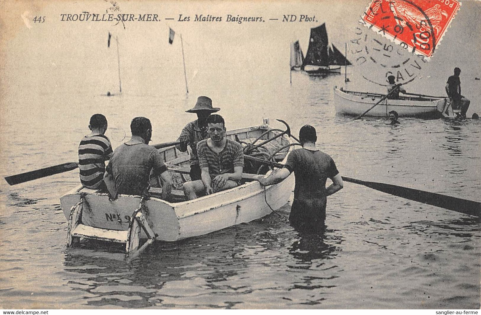 CPA 14 TROUVILLE SUR MER LES MAITRES BAIGNEURS - Trouville