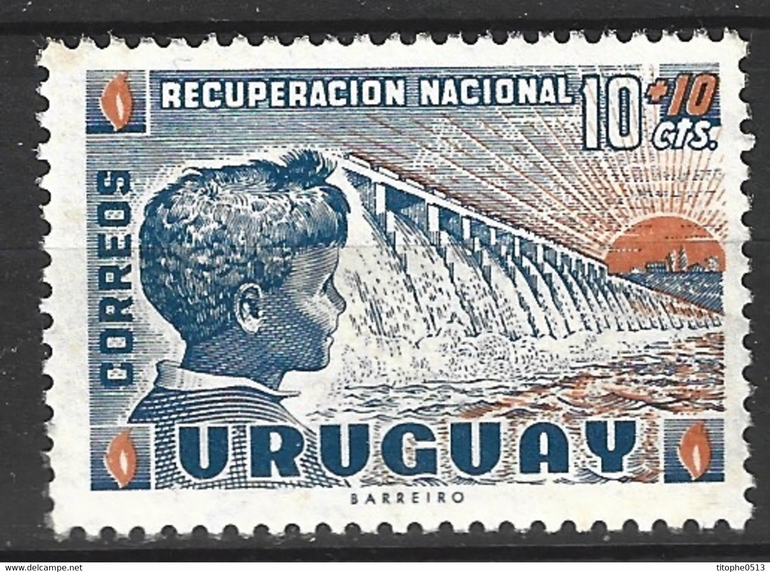 URUGUAY. N°667 De 1959 Sans Gomme/no Gum. Barrage. - Eau