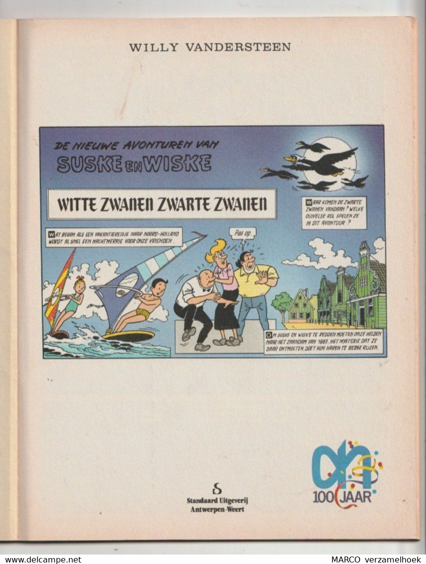 100. Suske En Wiske Witte Zwanen Zwarte Zwanen Standaard Antwerpen-weert Willy Vandersteen 100 Jaar AH Albert Heijn 1987 - Suske & Wiske
