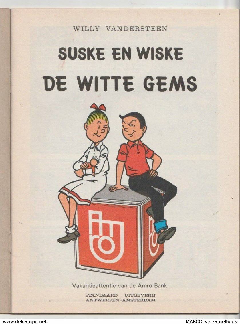 Suske En Wiske De Witte Gems Standaard Antwerpen-amsterdam Willy Vandersteen Amro Bank 1983 - Suske & Wiske