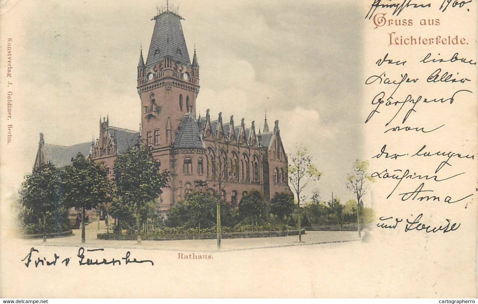 Lichterfelde Rathaus 1900 Postkarte - Lichterfelde