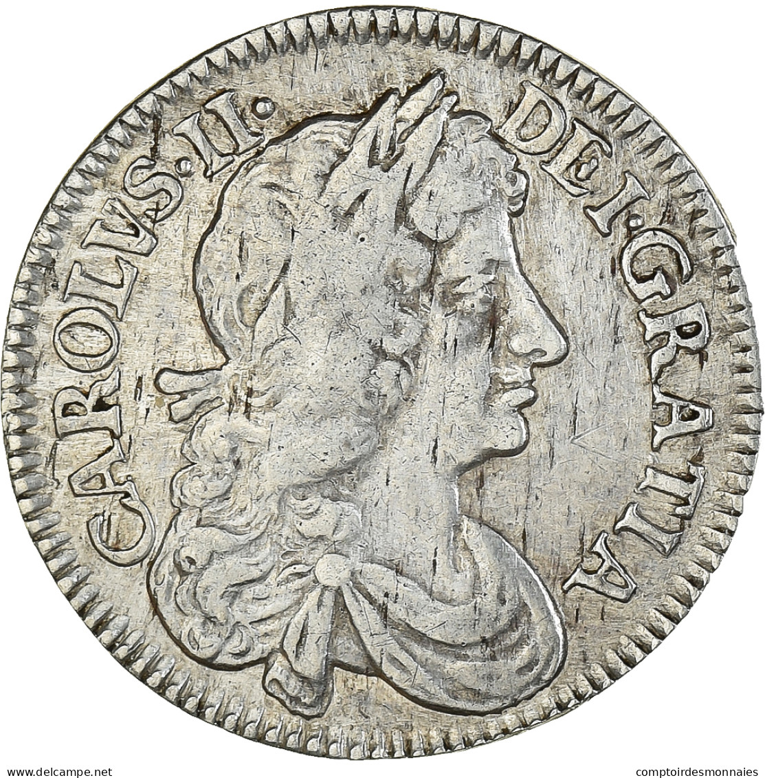 Monnaie, Grande-Bretagne, Charles II, 4 Pence, Groat, 1683, Londres, TTB - F. 4 Pence/ Groat