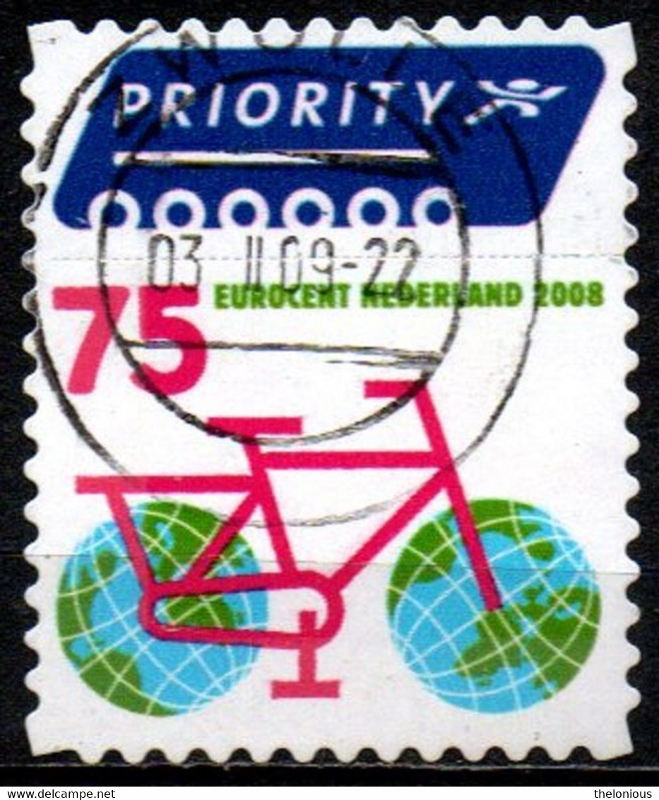 Olanda 2008 - Bicycle With Globes As Wheels - 75 Ct - Euro Cent - Oblitérés