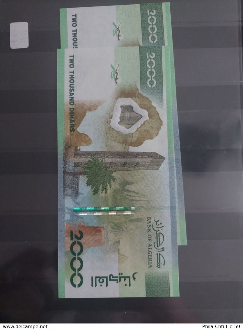 Algérie -2x 2000 Dinars 2022 - UNC - 2 Numéros Successifs - Algeria