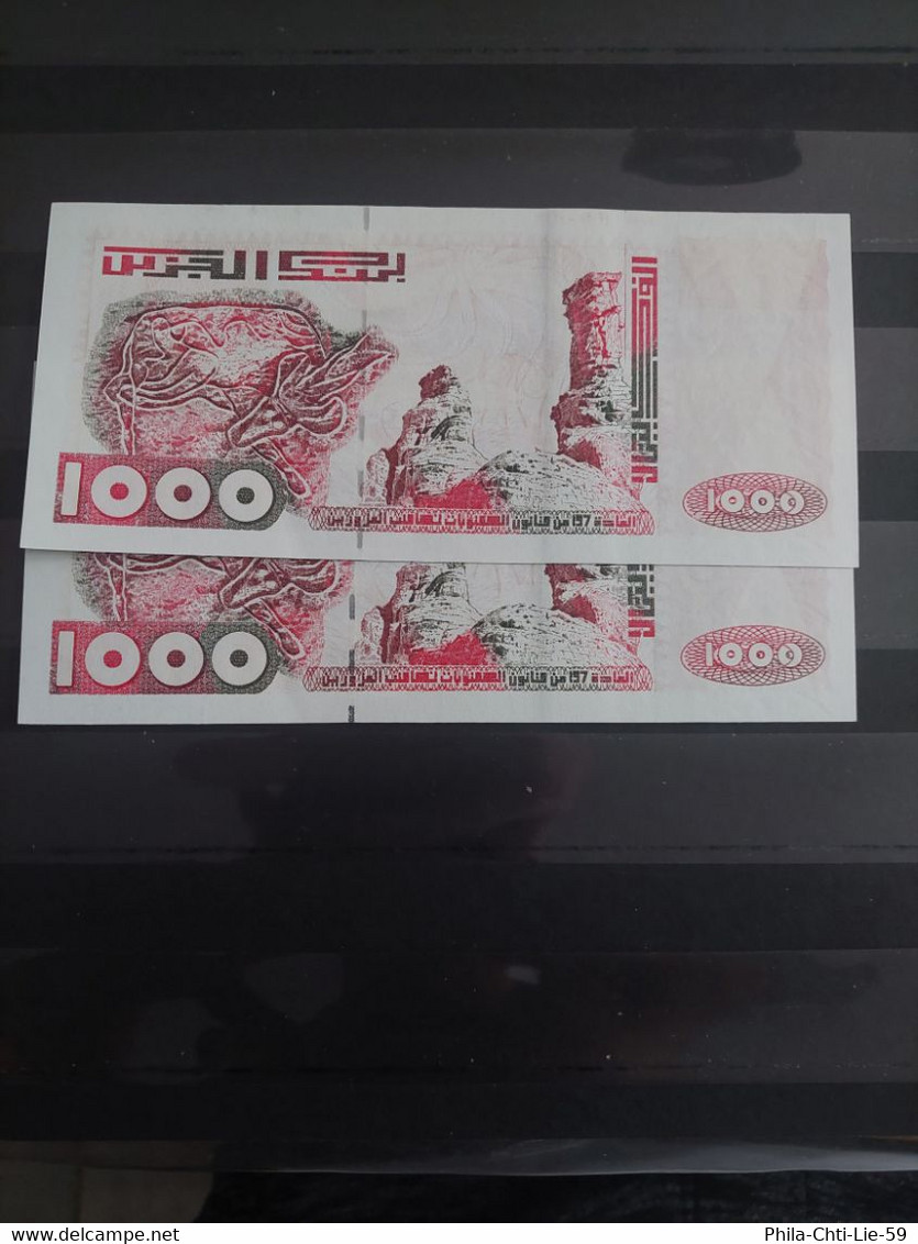 Algérie - 2x 1000 Dinars 2005 - UNC - 2 Numéros Successifs - Algérie