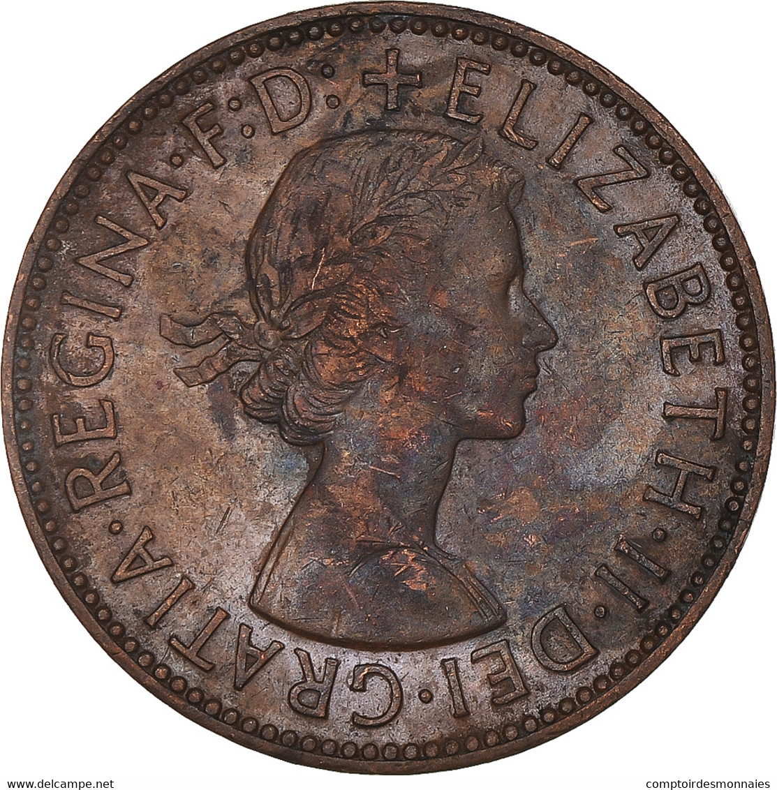 Monnaie, Grande-Bretagne, Elizabeth II, 1/2 Penny, 1963, TB+, Bronze, KM:896 - C. 1/2 Penny