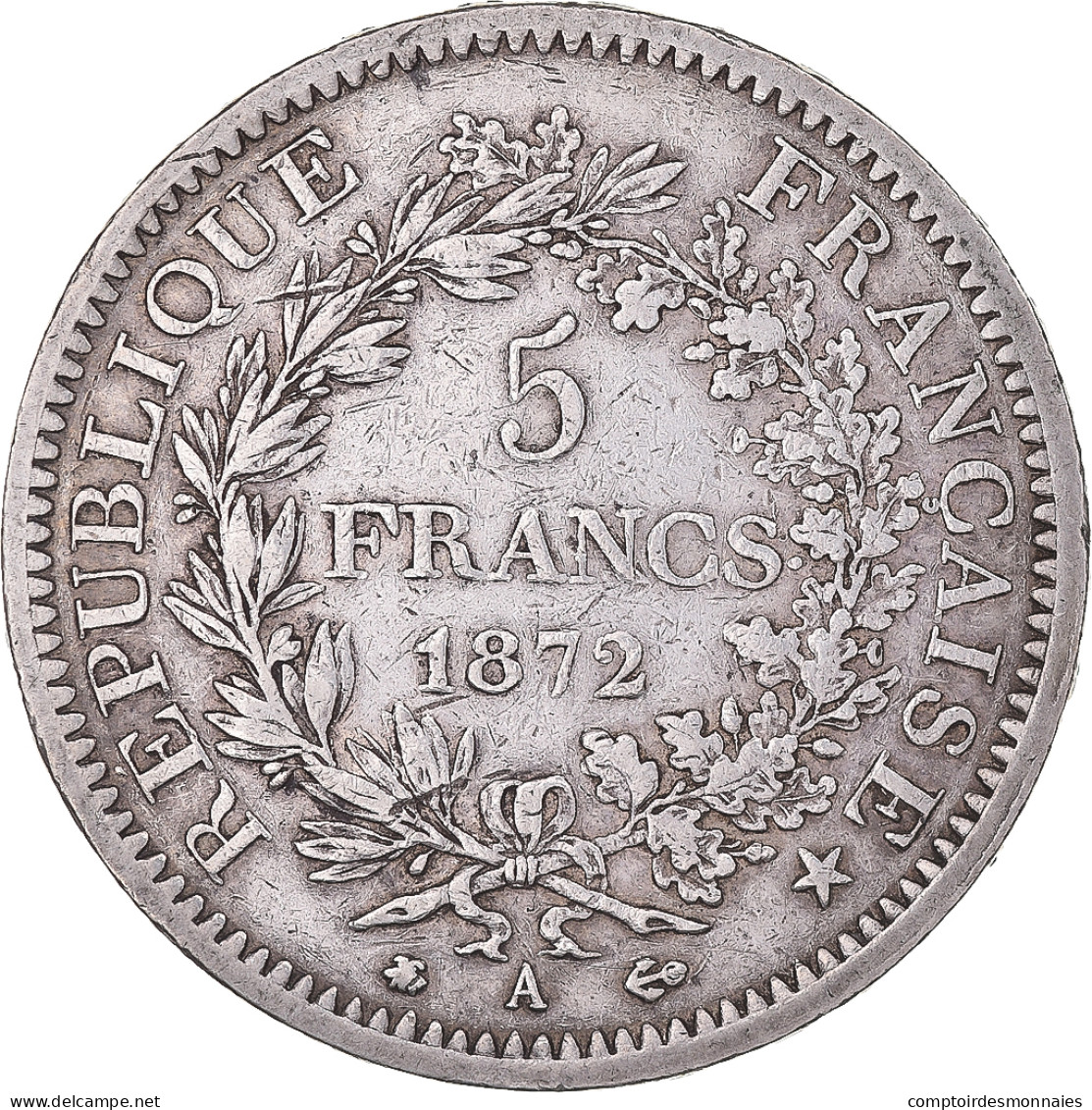 Monnaie, France, Hercule, 5 Francs, 1872, Paris, TTB, Argent, Gadoury:745a - J. 5 Francos