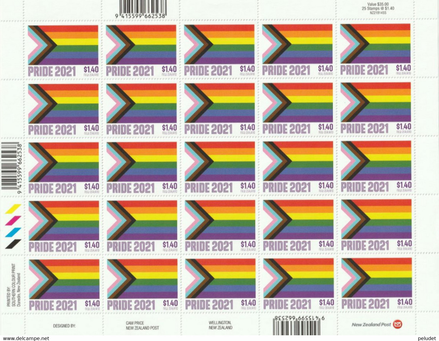 New Zealand 2021 Pride 2021 - 35th Anniversary Of Decriminalization Sheet ** Mi 3846, Sn 2951, Yt 3622, Sg 4193, Un 3910 - Neufs