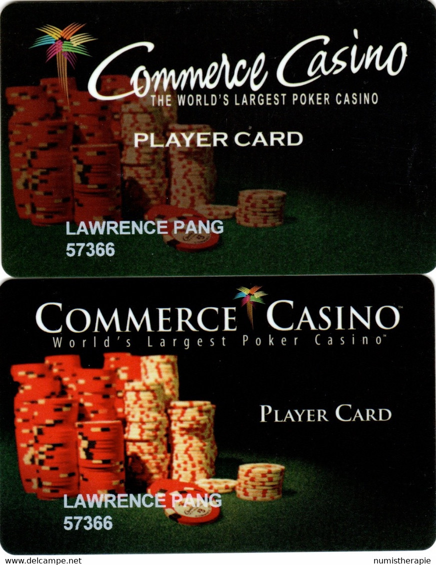 Lot De 2 Cartes : Commerce Casino California - Carte Di Casinò