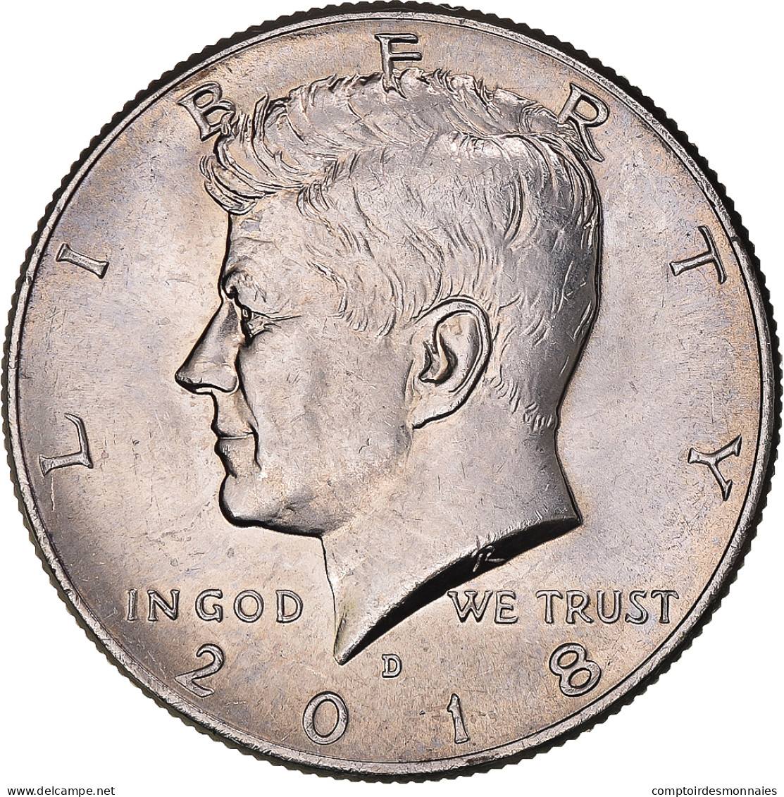 Monnaie, États-Unis, Half Dollar, 2018, Denver, TTB+, Cupronickel Plaqué - 1964-…: Kennedy