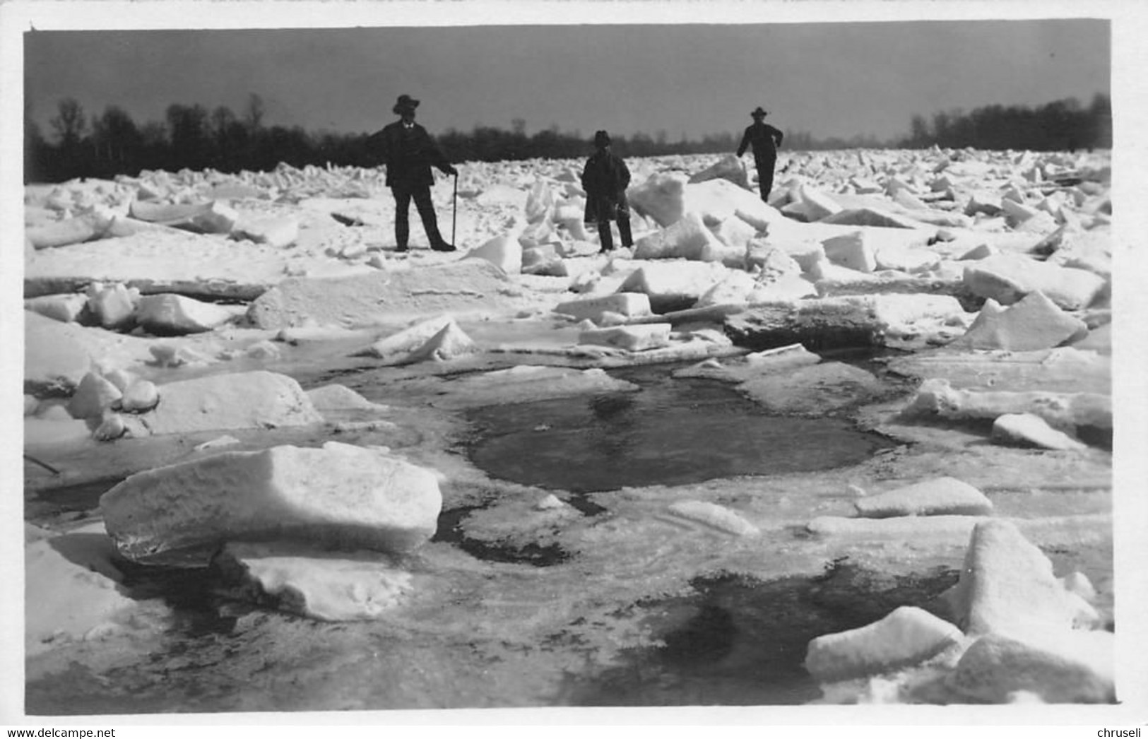 Thur Fluss Weinfelden  Seegefrörne 19.3. 1929  Winterkarte - Weinfelden