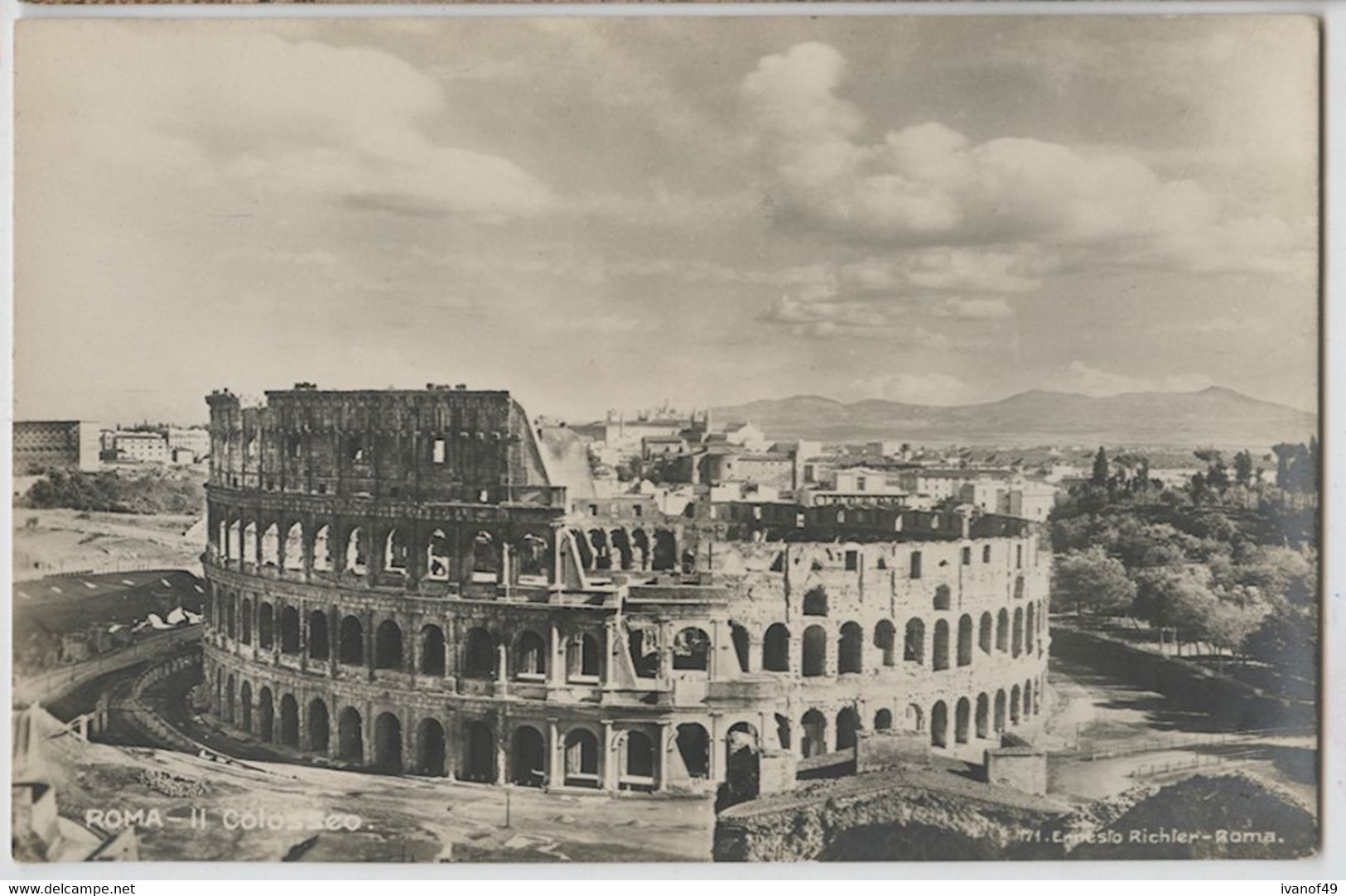 ROMA - IL COLOSSEO - CPA - Carte Photo Véritable - Colosseum