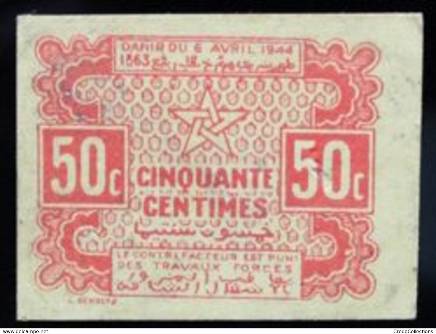 Maroc - 50 Centimes - 1944 - PICK 41 - TTB+ - Marocco