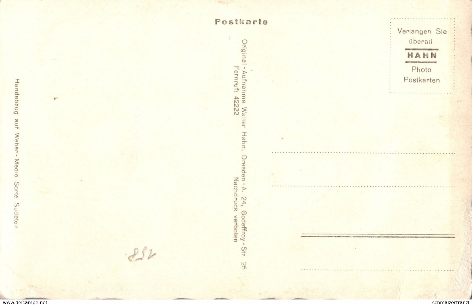 AK Walter Hahn 12258 Sächsische Schweiz Teufelsturm Felsen Tal Klettern Kletterer Schandau Ostrau Postelwitz Schmilka - Schmilka