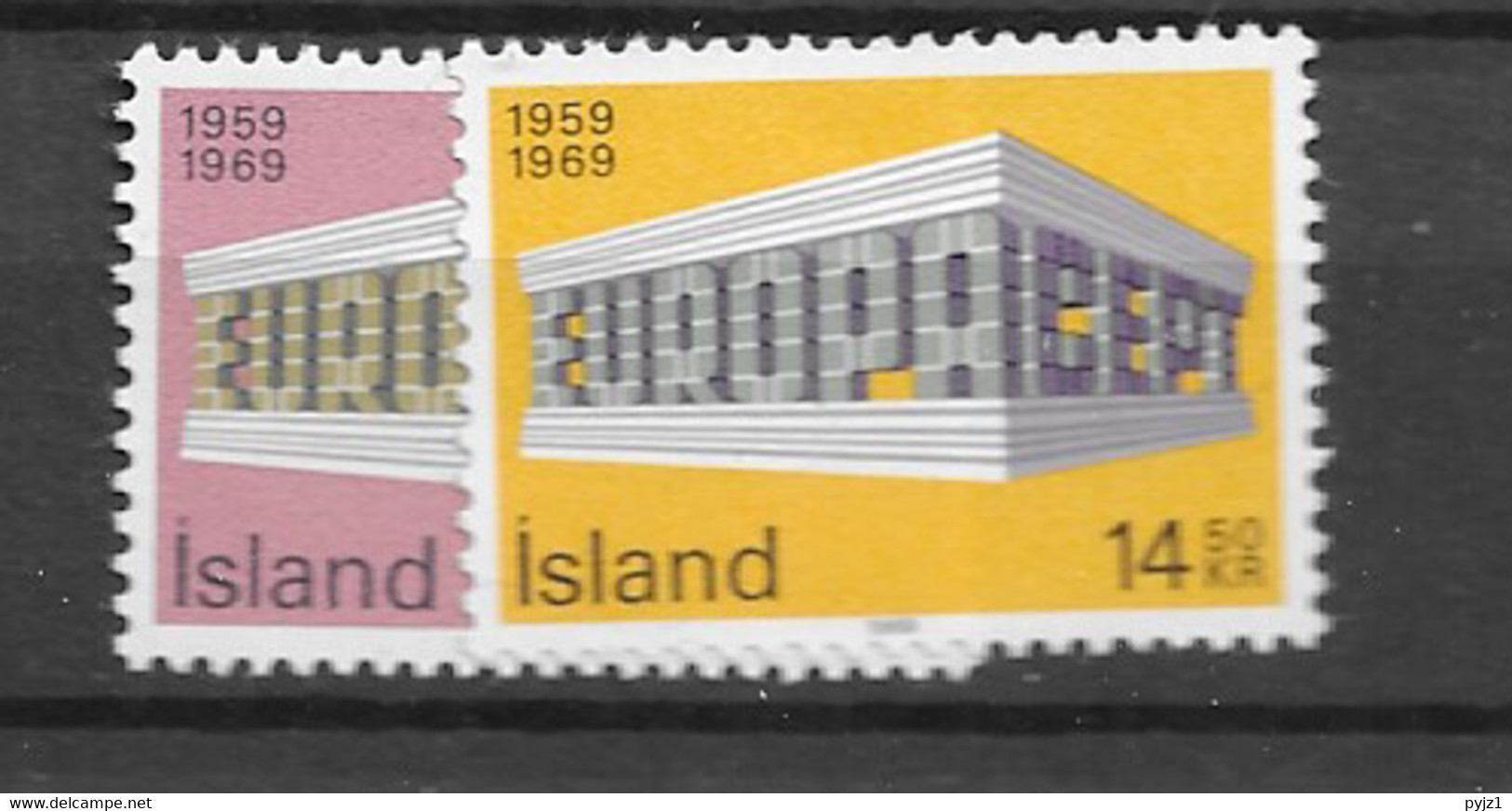 1969 MNH Iceland, Island, Mi 428-29 - Unused Stamps