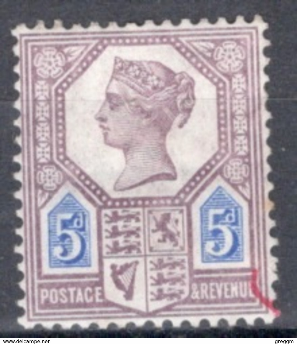 GB Queen Victoria 1887 5d Stamp From The Jubilee Issue In Mounted Mint - Unused Stamps