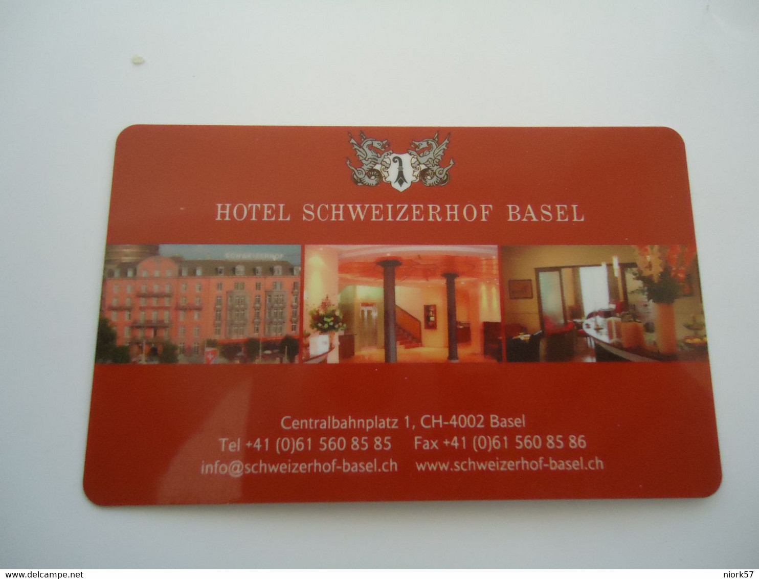 GREECE  PREPAID OTHERS CARDS  HOTEL  SCHWEIZERHOF  BASEL BACK CALEDAR 2008 - Grèce