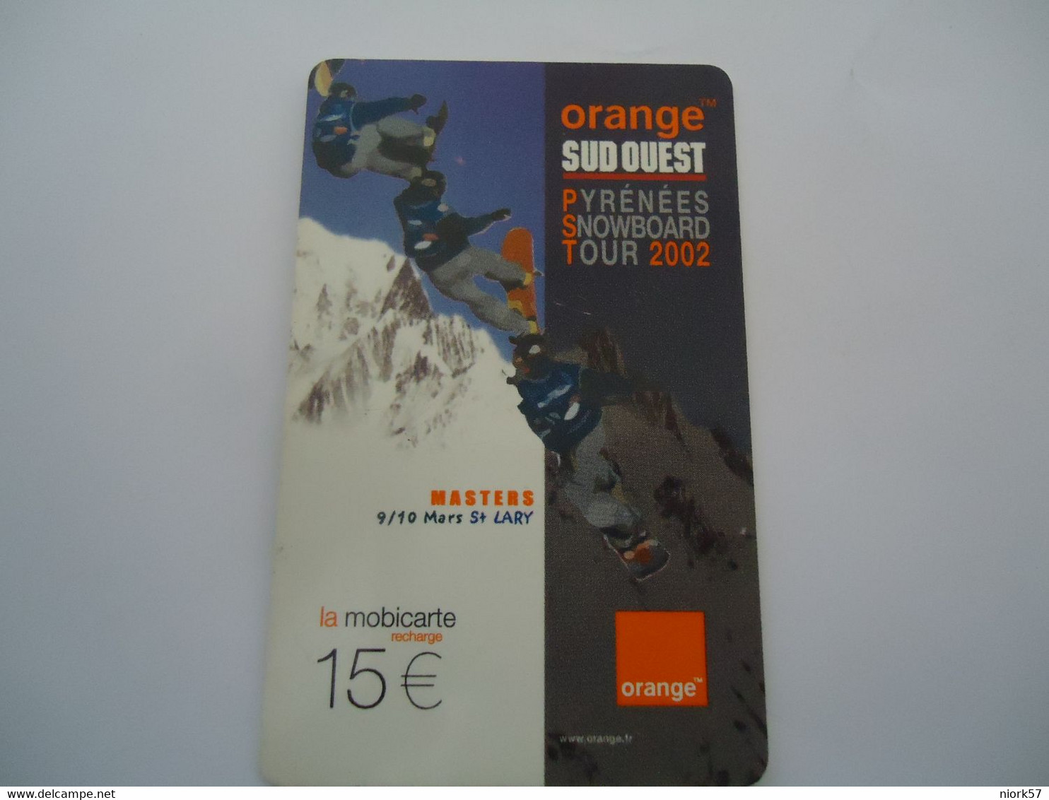 PREPAID   USED   PHONECARDS SPORTS CLIMBING  ORANGE - Telecom Operators