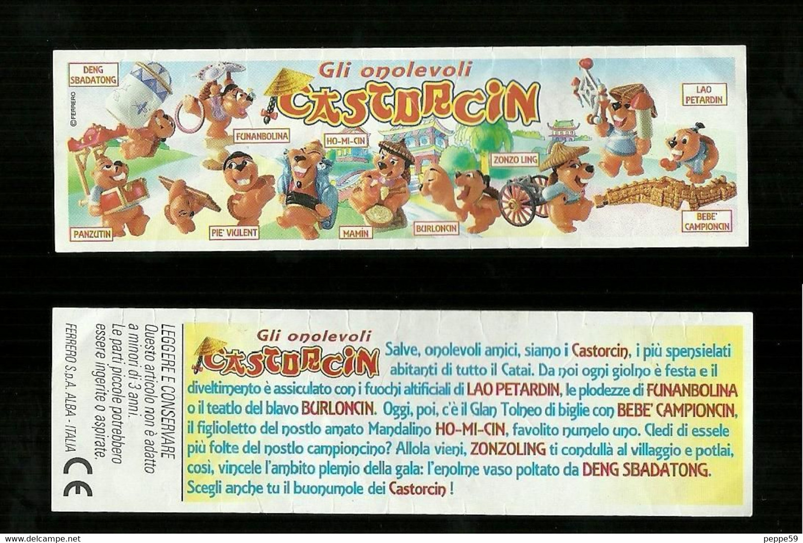 Kinder Ferrero BPZ - Cartina Castorcin - Notices