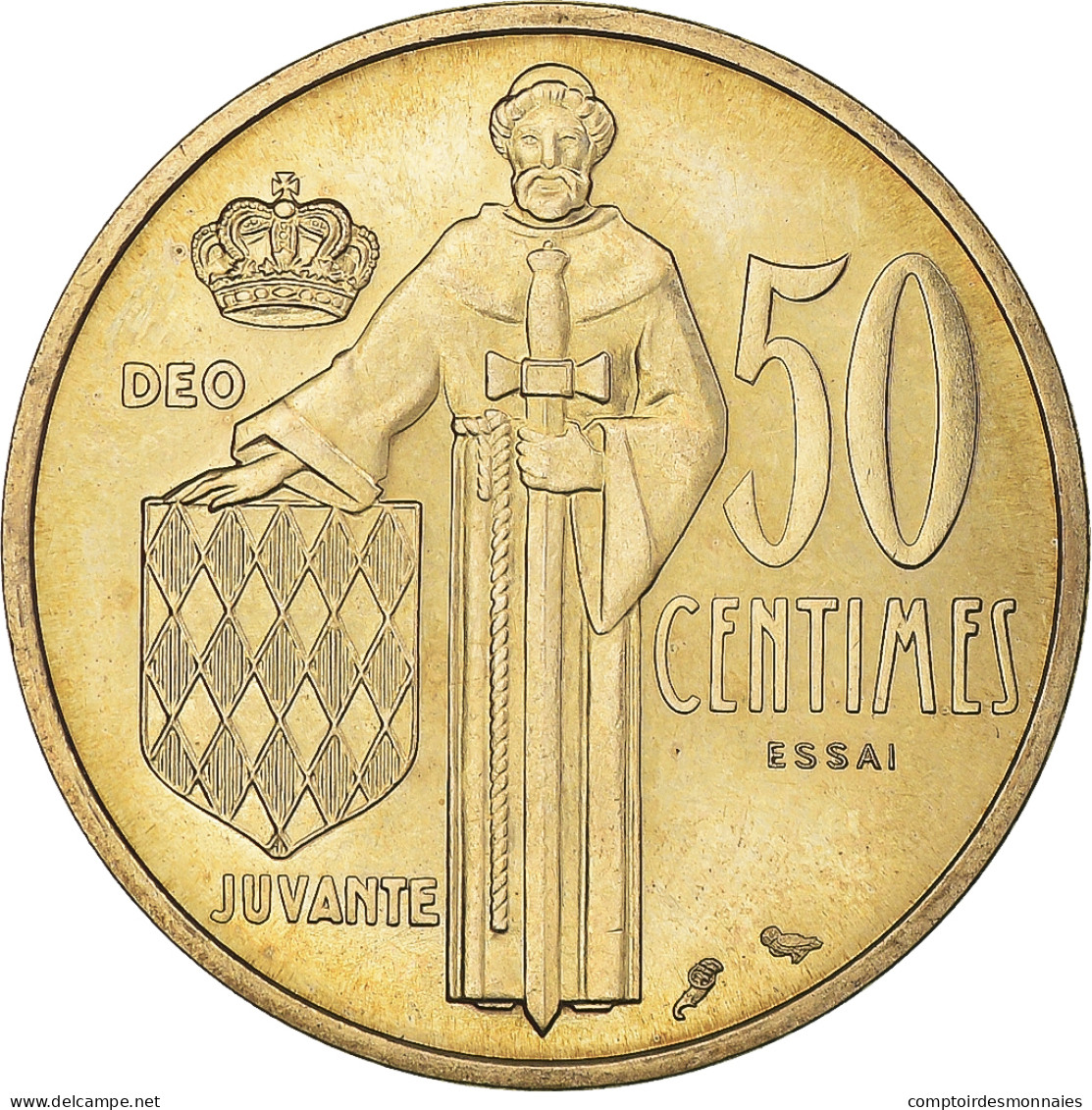 Monnaie, Monaco, Rainier III, 50 Centimes, 1962, ESSAI, SUP+, Cupro-Aluminium - 1960-2001 Nouveaux Francs