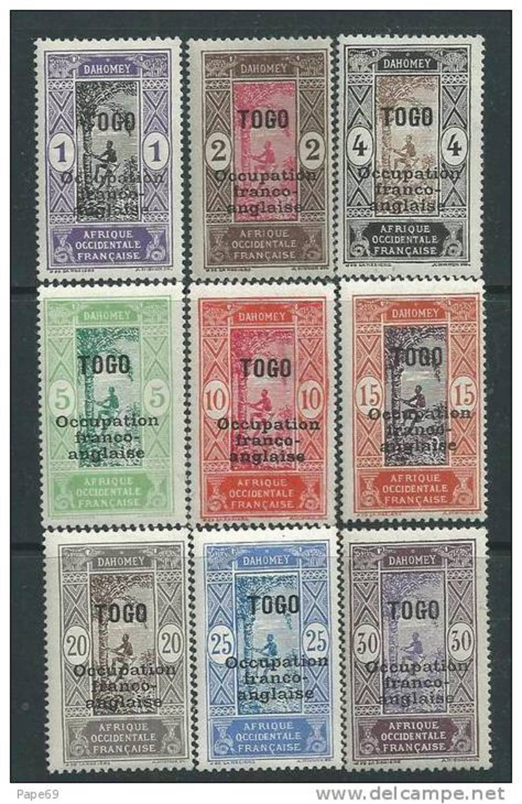 Togo N° 84 / 100  X  : La Série Des 17 Valeurs Trace De Charnière Sinon TB - Other & Unclassified