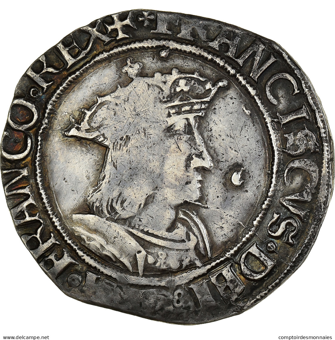 Monnaie, France, François Ier, Teston Du Dauphiné, Cremieu, TTB+, Argent - 1515-1547 François 1er