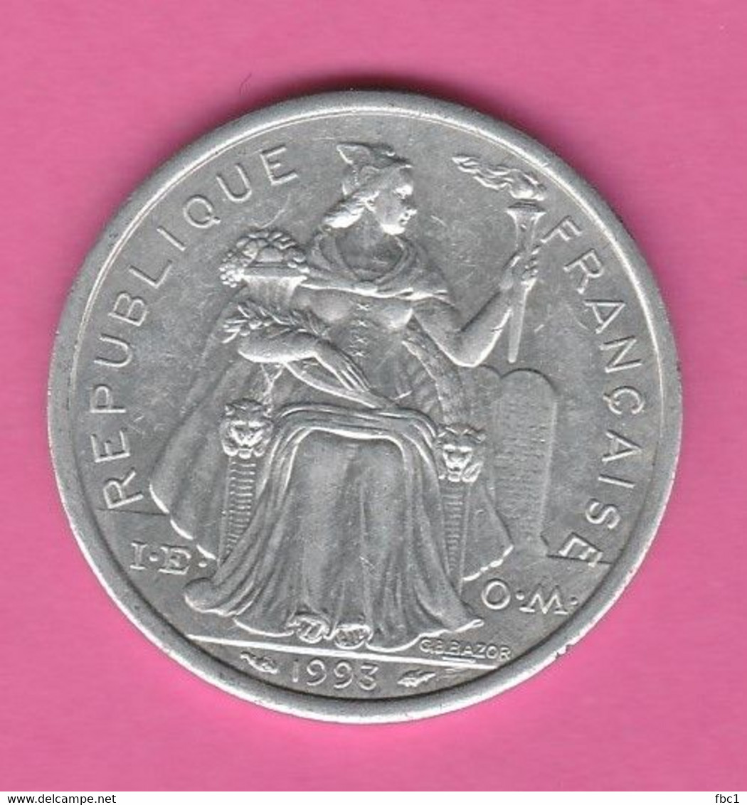 Polynésie Française - 2 Francs 1993 I.E.O.M. - Französisch-Polynesien