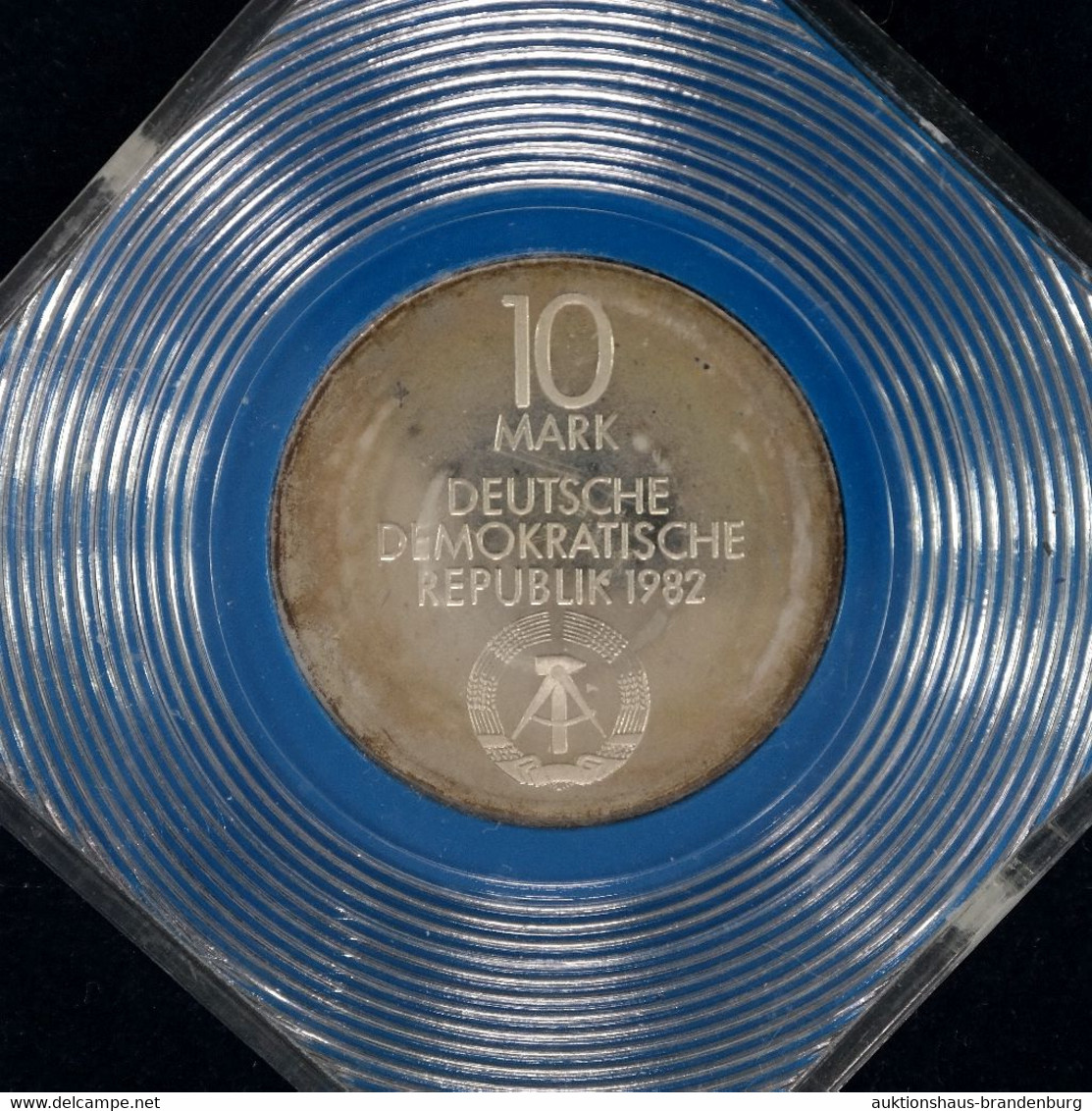 10 Mark 1982 DDR Gedenkmünze | GEWANDHAUS LEIPZIG | 500er Silber | In Originalschatulle Verplombt - Altri & Non Classificati