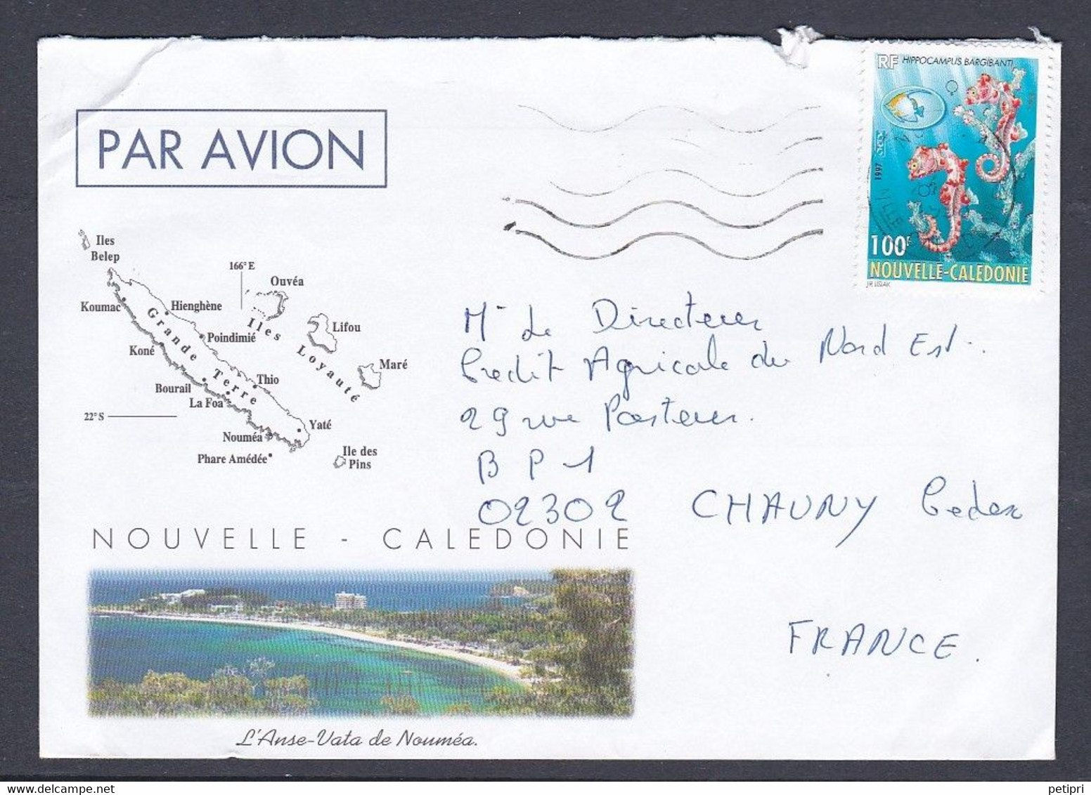 Enveloppe Nouvelle  Calédonie Pour La France Avec Timbre Oblitéré - Covers & Documents