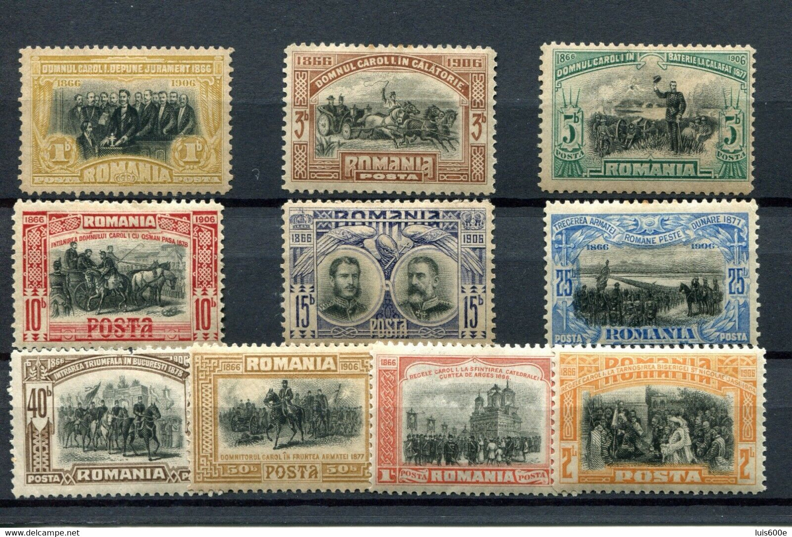 1906.RUMANIA.ROMANIA.YVERT 172/81*.NUEVO CON FIJASELLOS(MH).CATALOGO 25€ - Unused Stamps