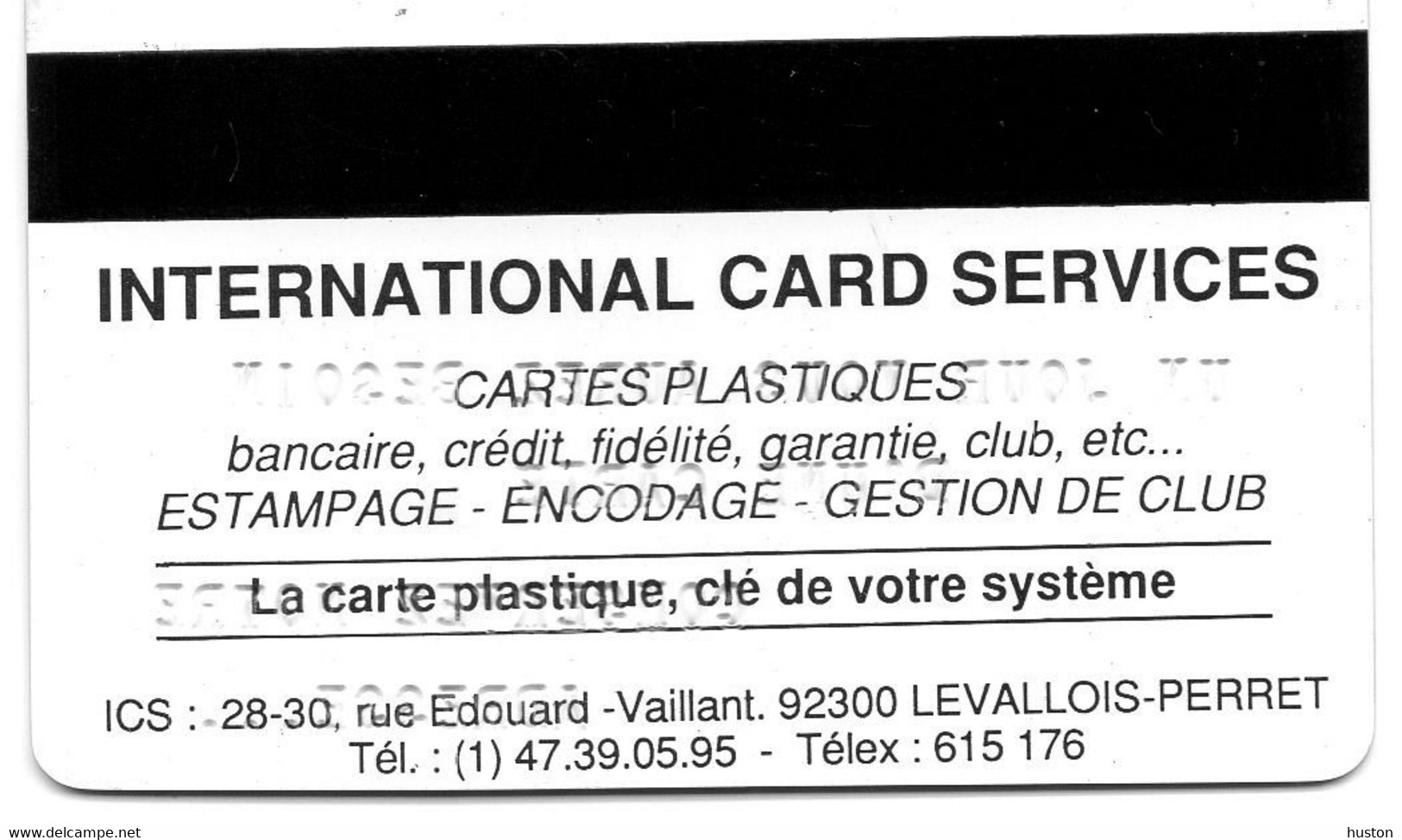 SODINFORG - CARTE MAGNETIQUE ICS LEVALLOIS (92) - Altri & Non Classificati