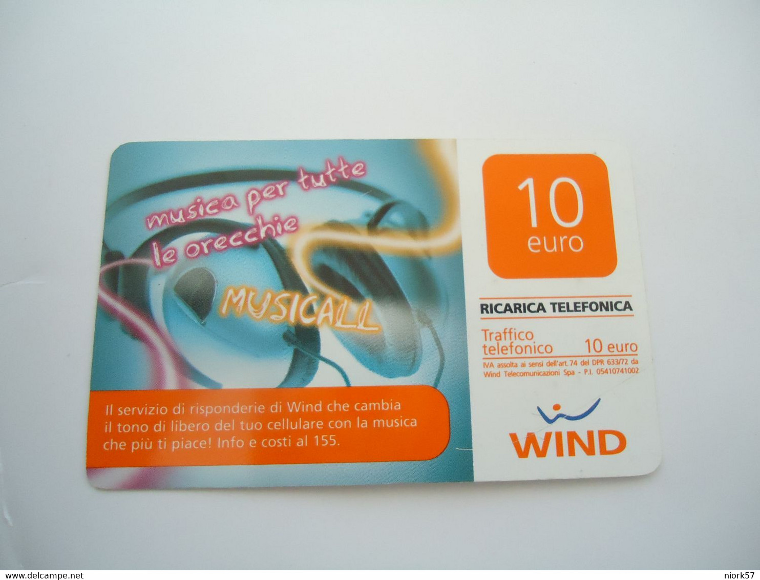 PREPAID ADVERTISING  CARDS  RICARICA   MUSICAL - Autres - Amérique