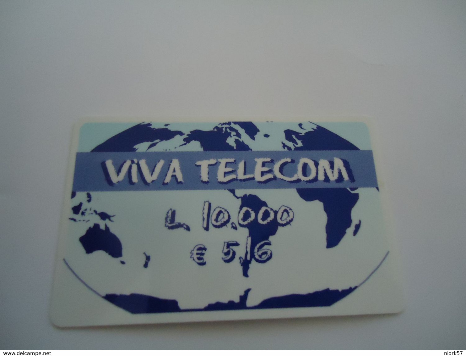 ITALY  PREPAID ADVERTISING  CARDS   VIVA L.10000 - Andere & Zonder Classificatie