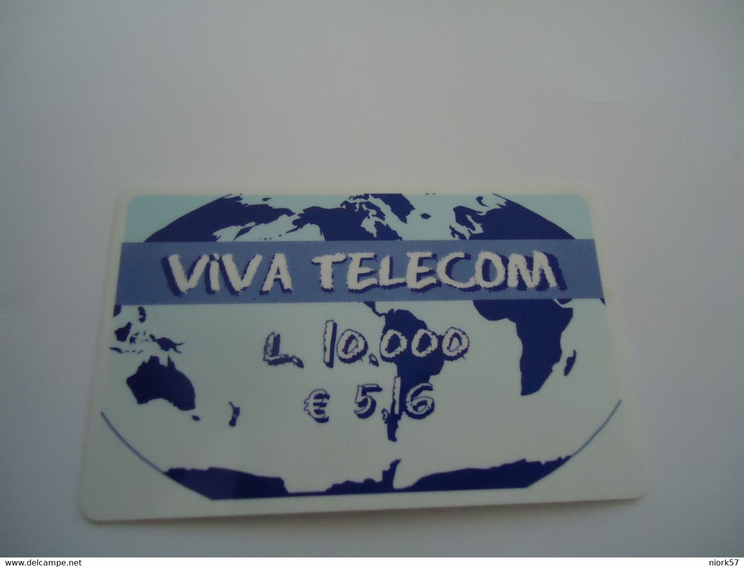 ITALY  PREPAID ADVERTISING  CARDS   VIVA L.10000 - Autres & Non Classés