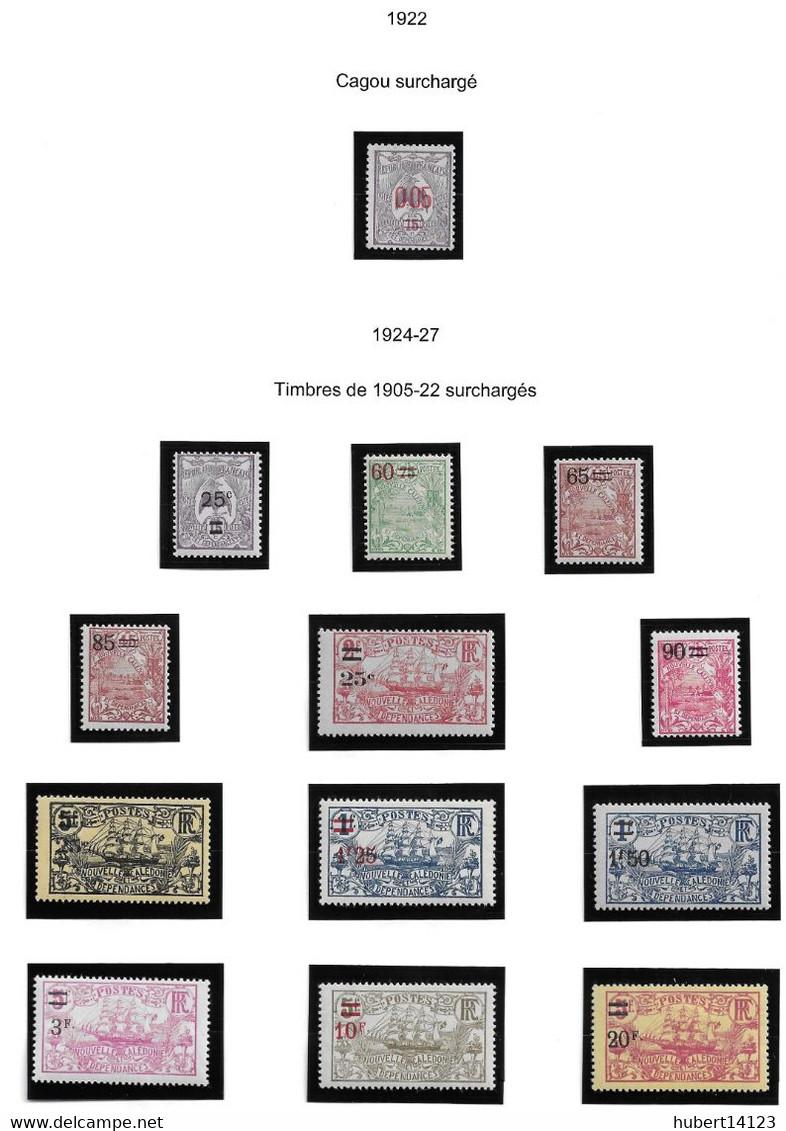 NOUVELLE CALEDONIE 1922 N° 126 Et 127 à 138 - Autres & Non Classés